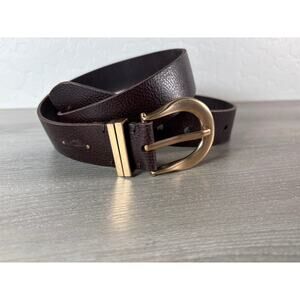AllSaints Men's Brown Large Leather Belt- EUC